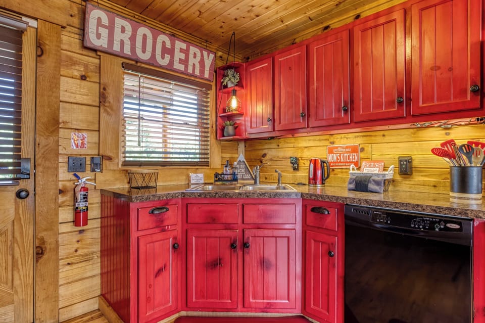 Enjoy the views from the backside of the cabin too.