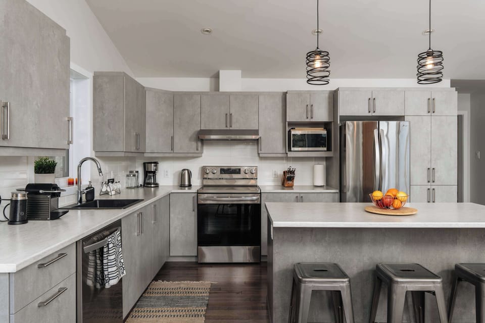 Cook together in this bright open kitchen