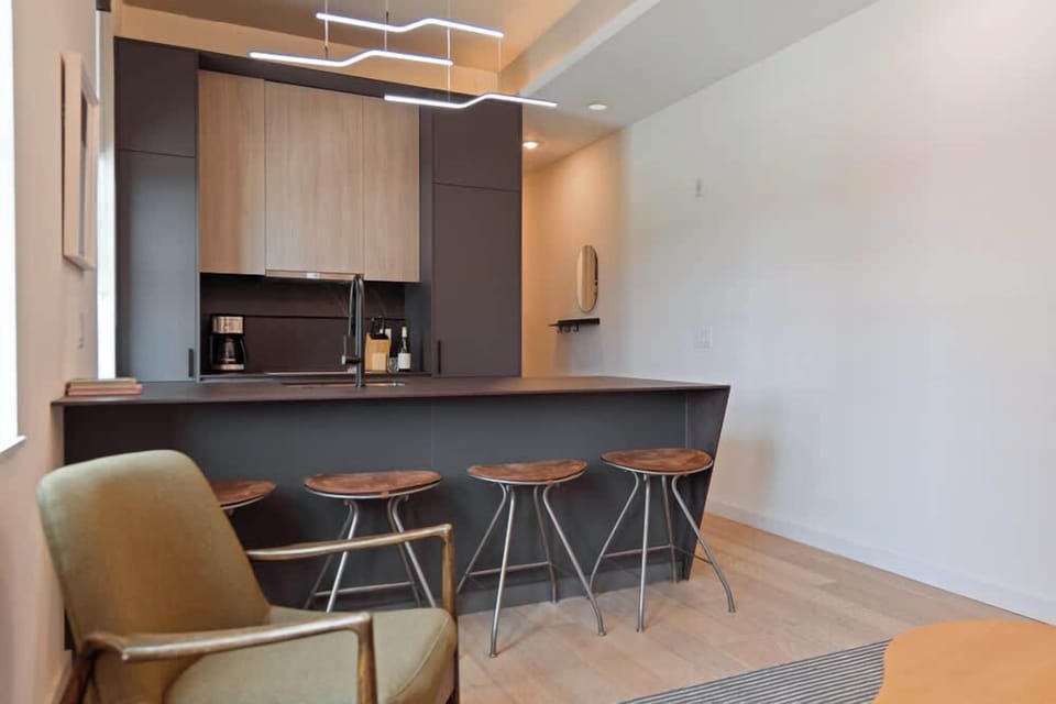 
Living and dining area with modern furnishings