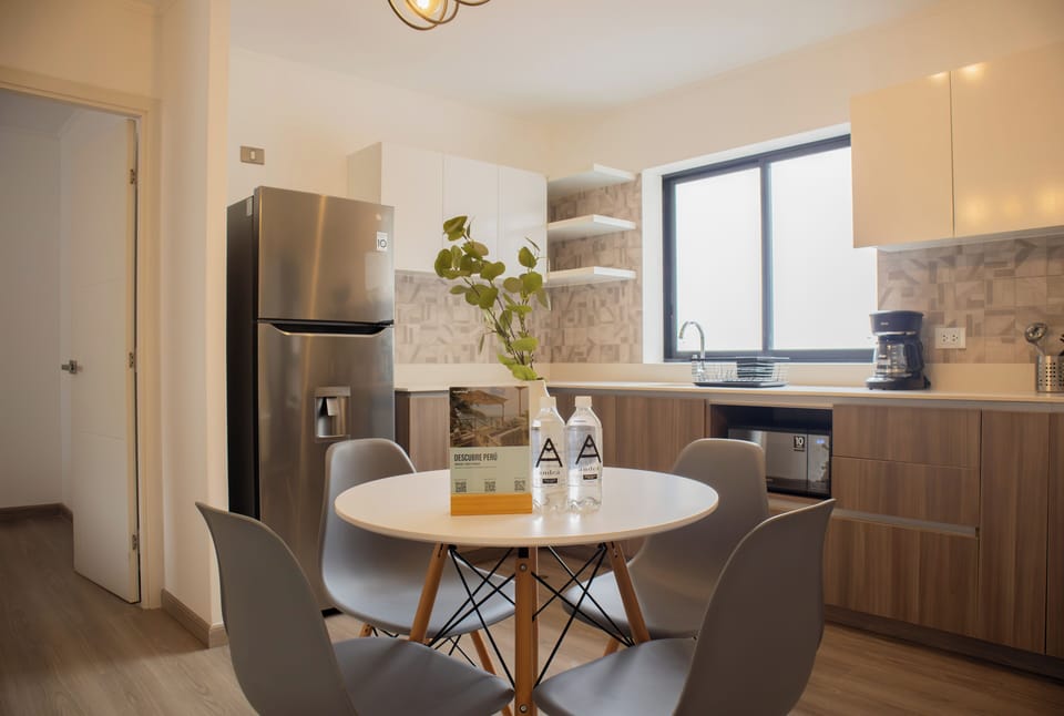 Apartment | Private kitchen | Fridge, microwave, oven, toaster