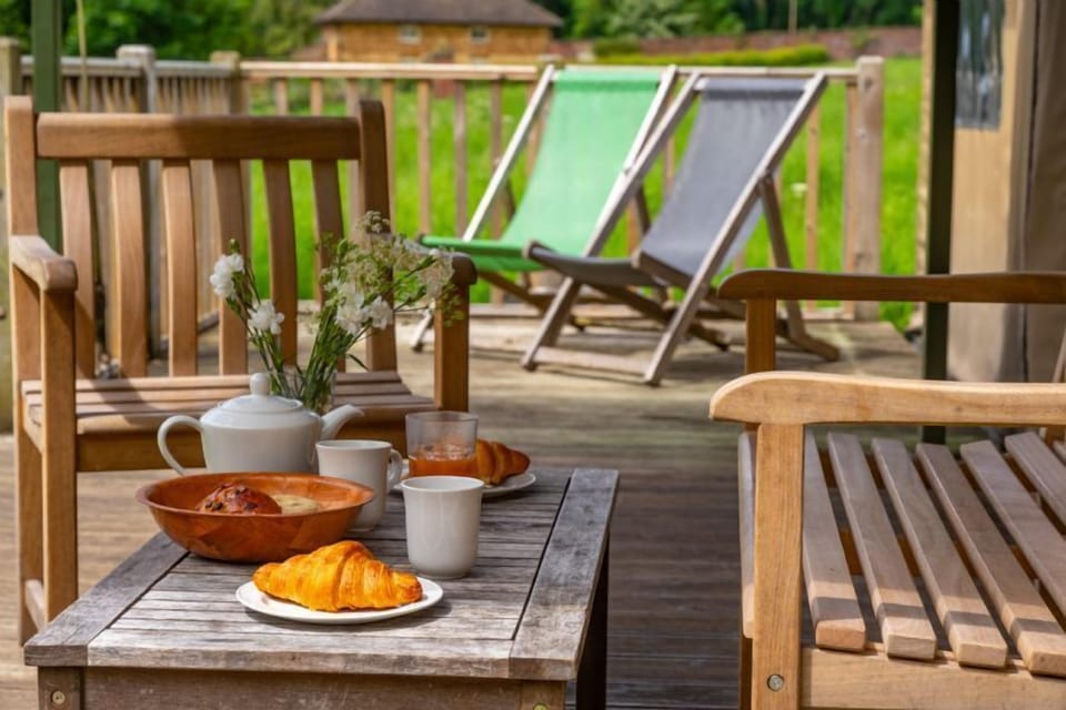 Each tent has a private decking area