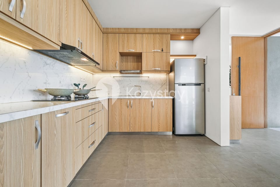 Villa, 4 Bedrooms, Garden View | Private kitchen | Full-size fridge, microwave, stovetop, cookware/dishes/utensils