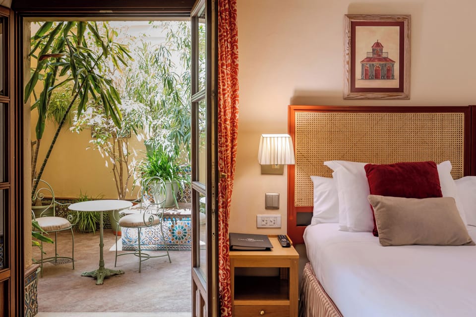 Deluxe Double Room, Patio | Premium bedding, down comforters, memory foam beds, minibar