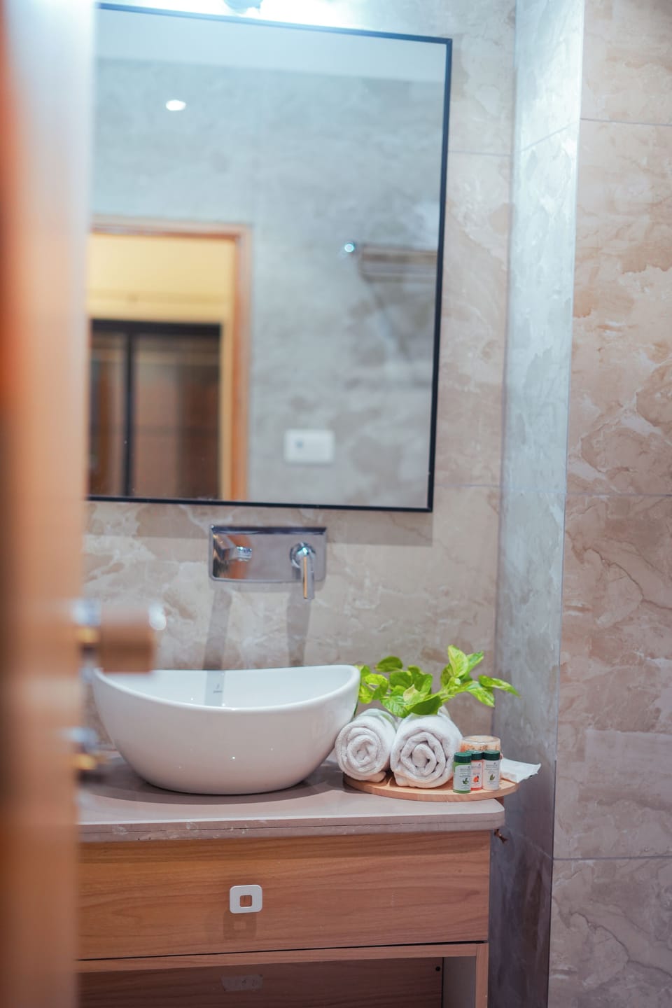 Family Room | Bathroom | Designer toiletries, hair dryer, bathrobes, slippers