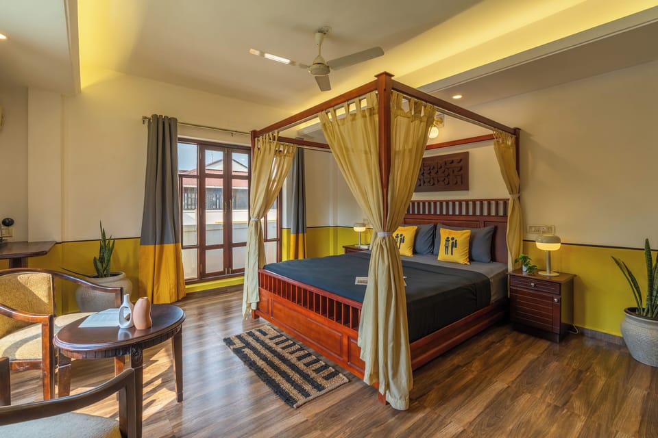 Premium Double Room with Balcony | Free WiFi, bed sheets