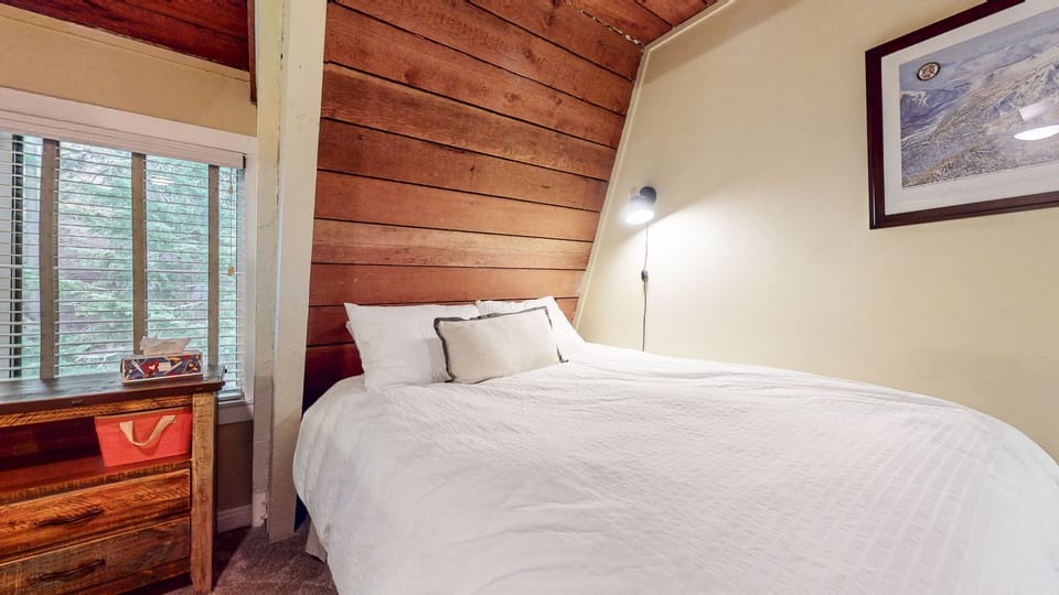 Indoors, Hardwood, Stained Wood, Bed, Furniture