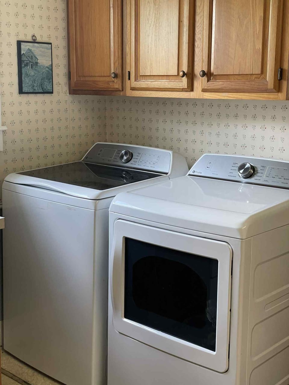 The new clothes washer and dryer. 