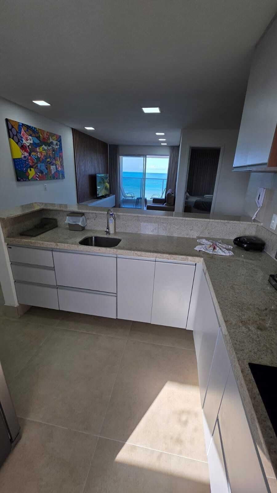 Deluxe Apartment, Sea View | Private kitchen | Fridge, microwave, stovetop, toaster