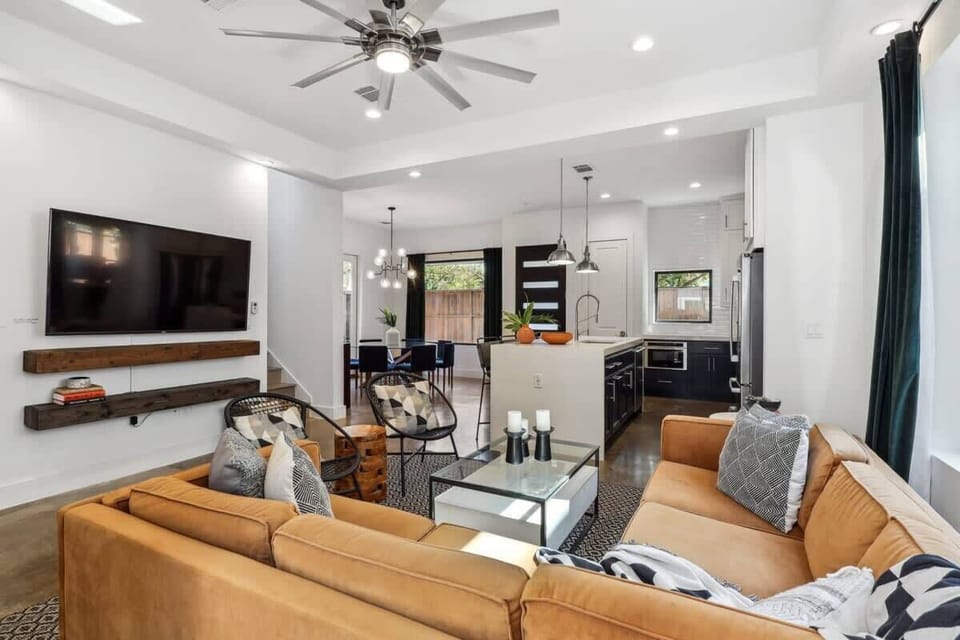 Open Concept Living Room | XL Flat Screen TV | First Floor | Central Common Area