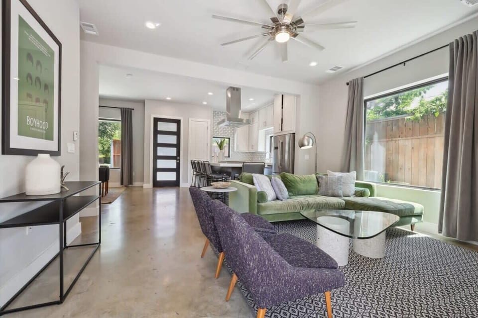 Open Concept Living Room | XL Flat Screen TV | First Floor | Central Common Area

