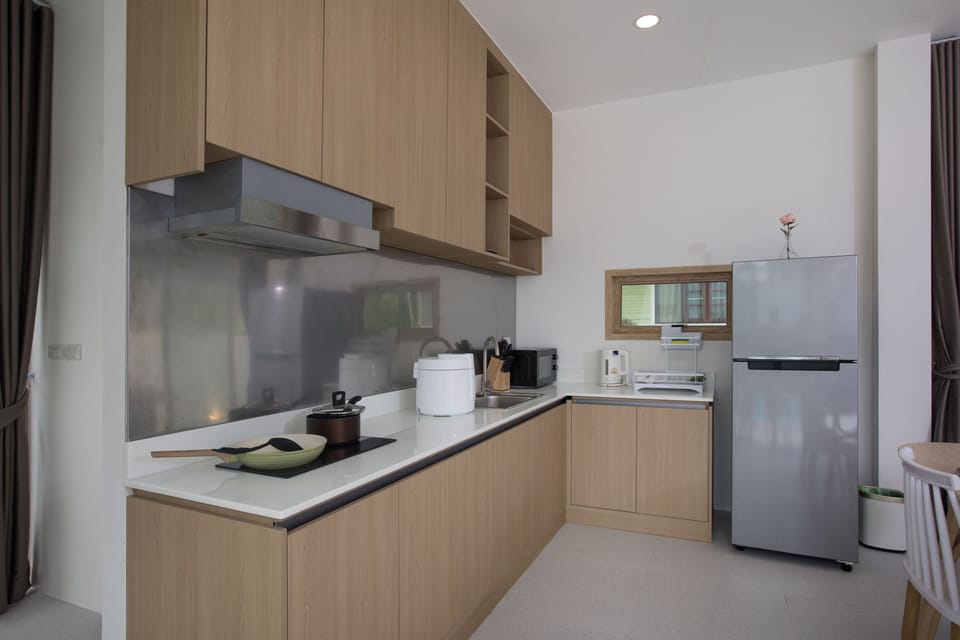 Design Villa, 2 Bedrooms, Pool View | Private kitchen | Electric kettle