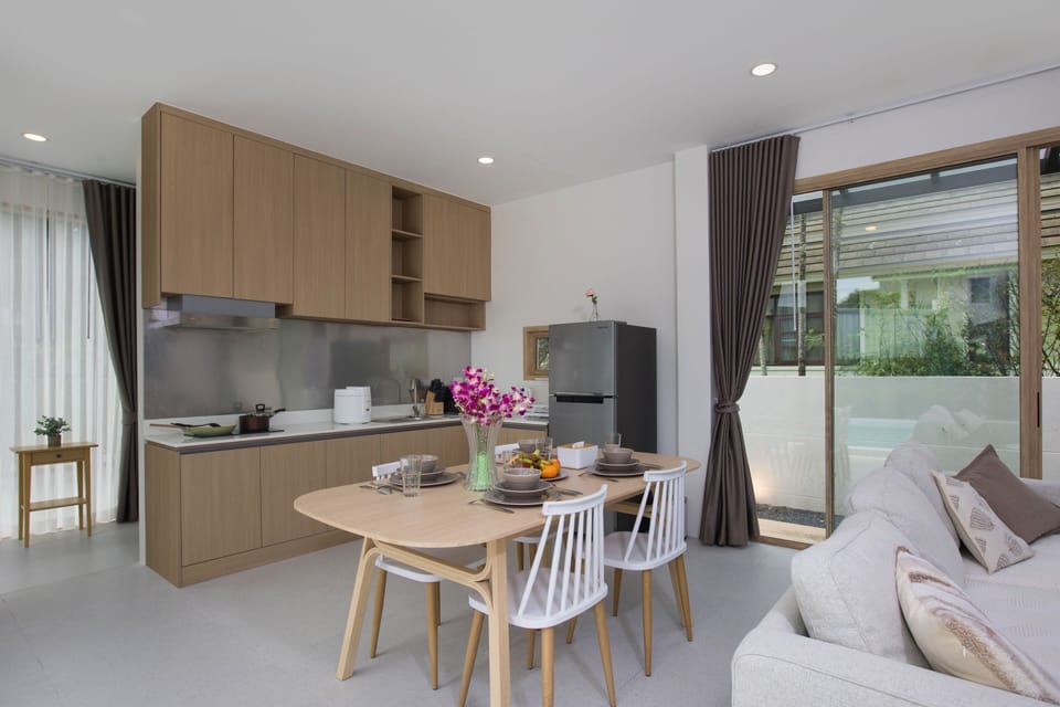 Design Villa, 2 Bedrooms, Pool View | Living area | 36-cm flat-screen TV with cable channels