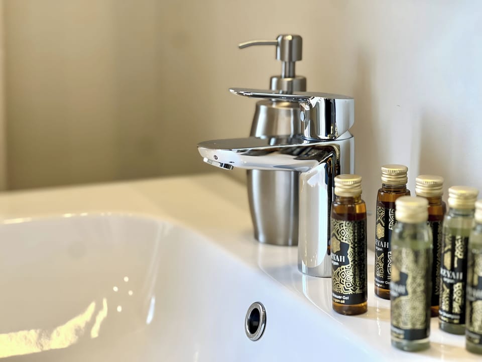 Deluxe Double Room | Bathroom | Shower, hair dryer, bathrobes, slippers
