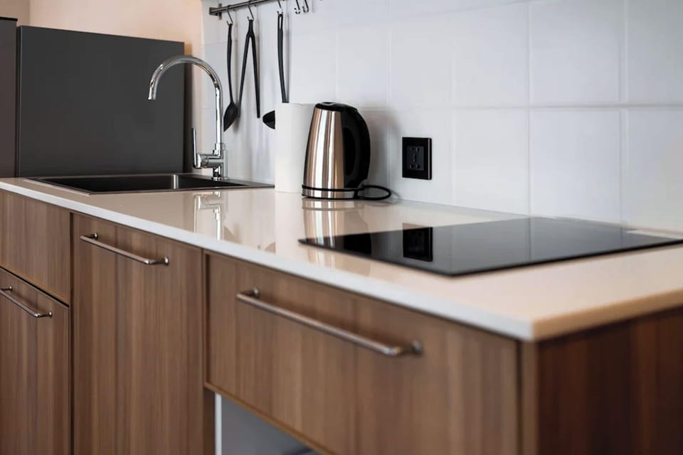 Exclusive Apartment, Balcony, Garden View | Private kitchen | Electric kettle