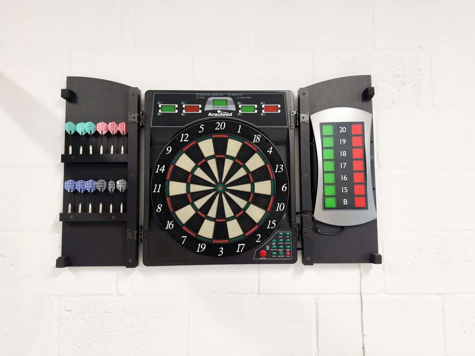 Dart board corner for quick games & friendly challenges