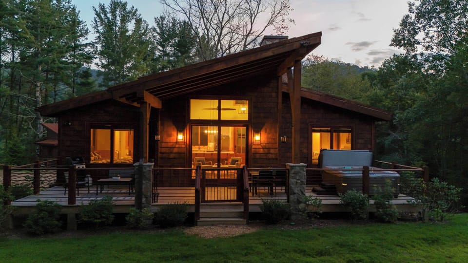 Twilight View of Buddys Cabin