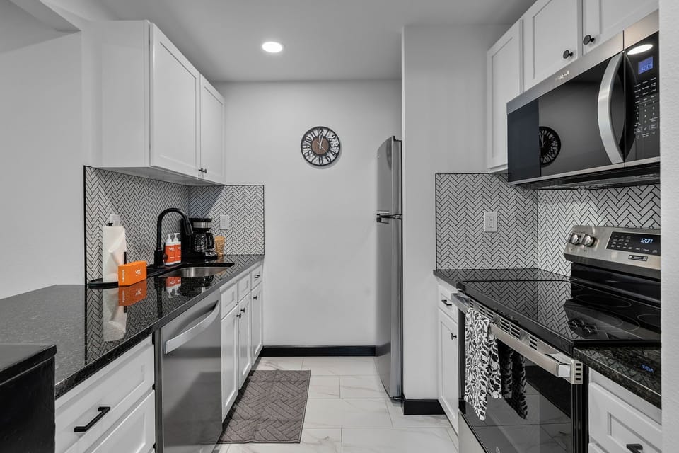 Whip up your favorite meals in this beautifully designed kitchen