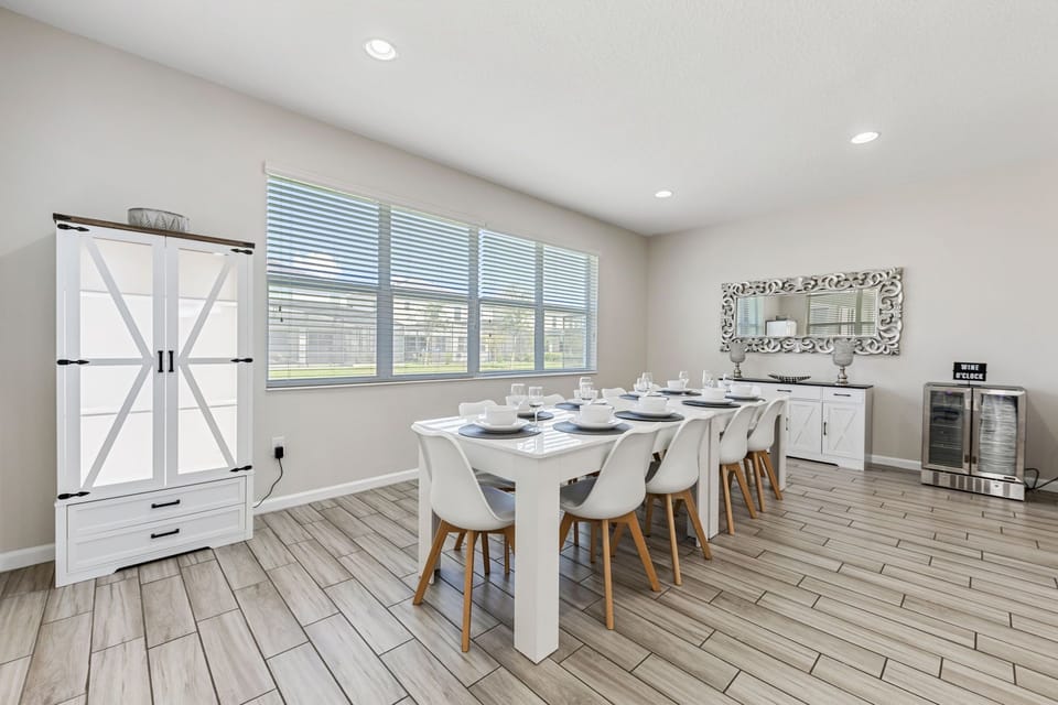 Spacious dining area