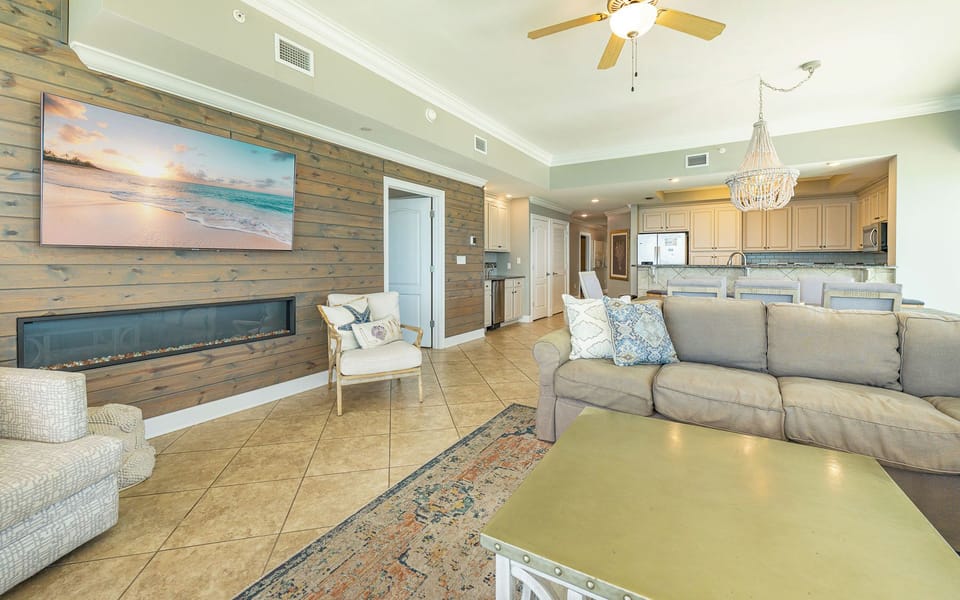 Electric fireplace for added comfort and ambiance