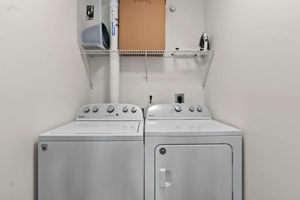 Enjoy the comforts of home with a full-size washer and dryer—perfect for extended stays or refreshing clothes after a mountain hike.