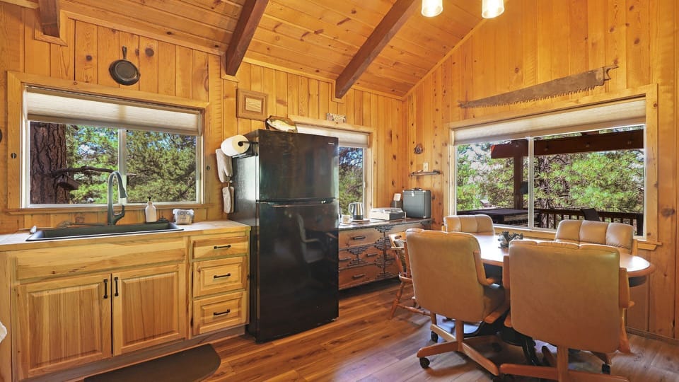 View of the fully loaded kitchen and modern appliances