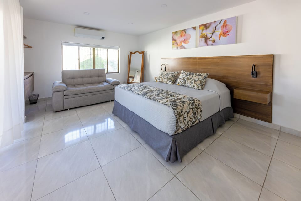 Deluxe Double Room, 1 King Bed with Sofa bed, Balcony, Pool View | Premium bedding, minibar, desk, free WiFi