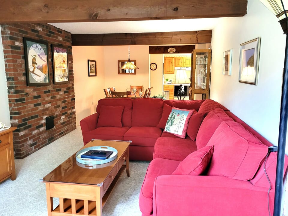 View from living area to kitchen