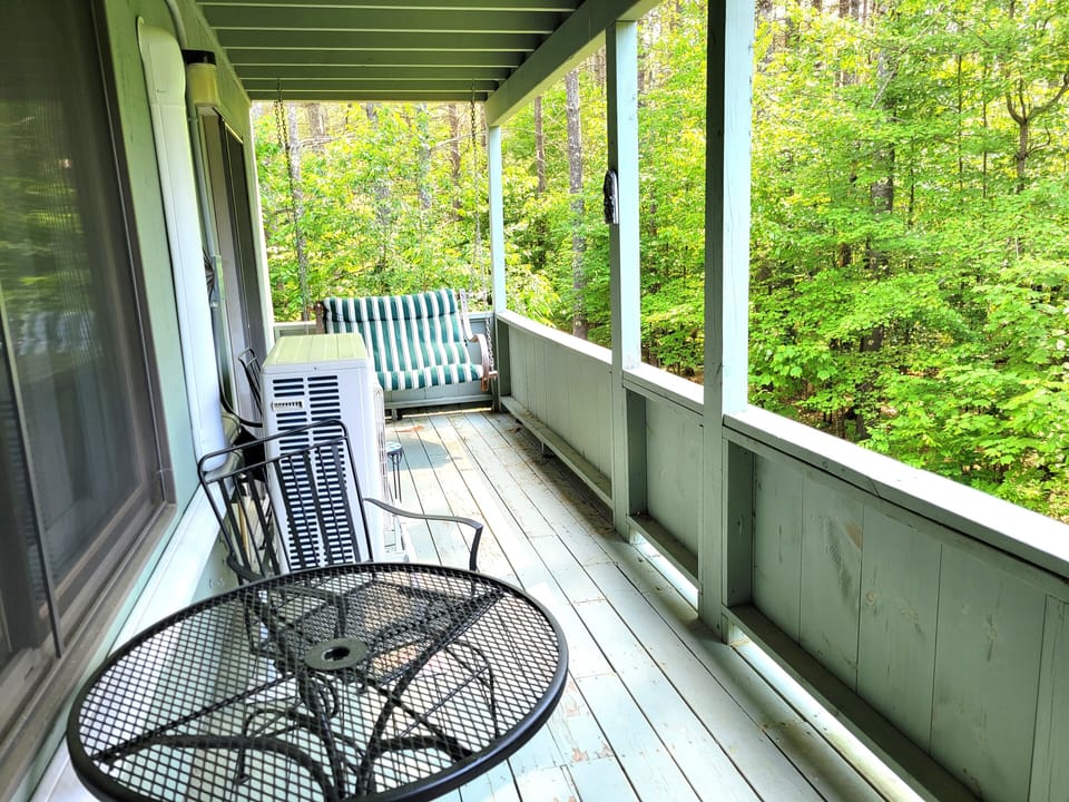 Deck from living area to master bedroom