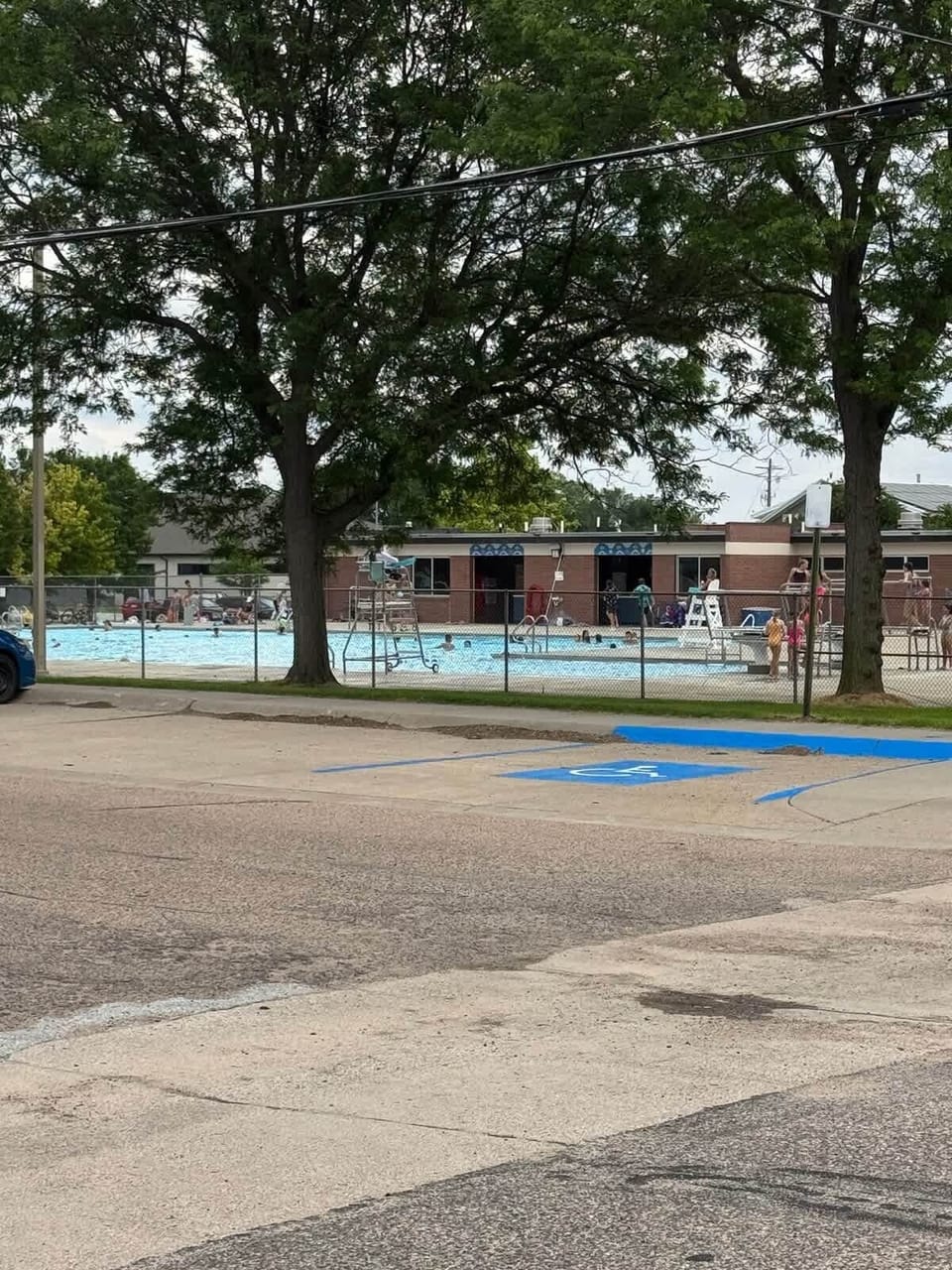 Public pool is a block and half away