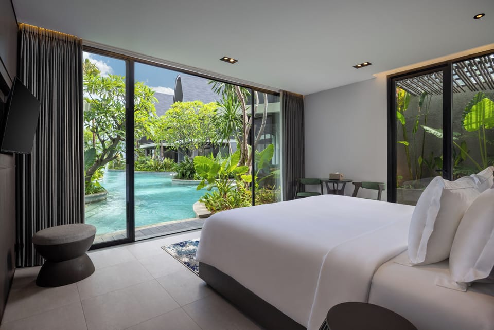 Luxury Villa, 2 Bedrooms, Lagoon View | In-room safe, desk, blackout drapes, iron/ironing board