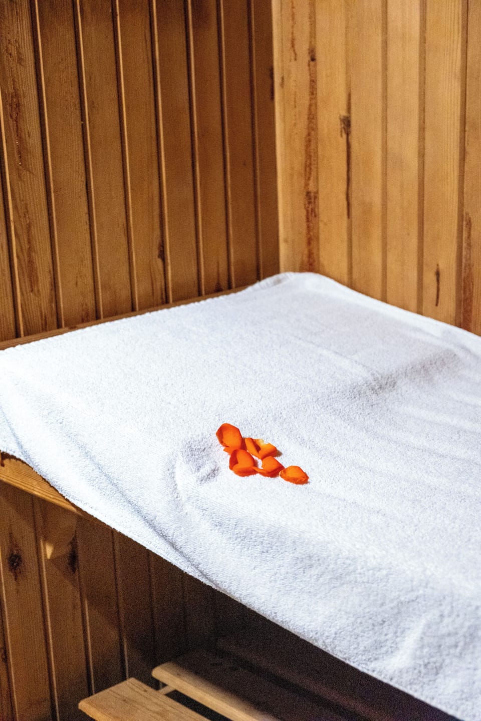 Steam room, body scrubs, facials, 1 treatment room