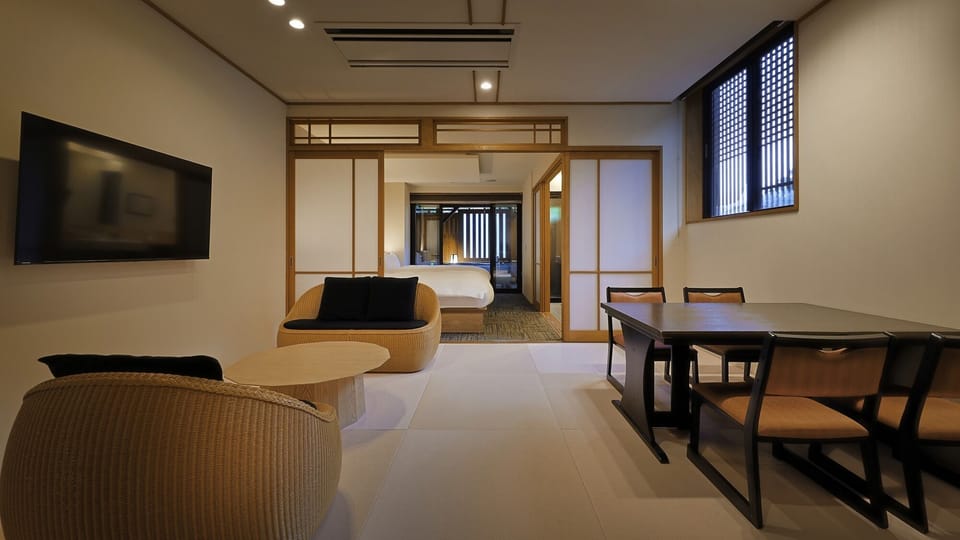 Sakura - Japanese-Western Style Room with Open-Air Bath (Tsuruya Main Building) | Down comforters, WiFi (free), bed sheets