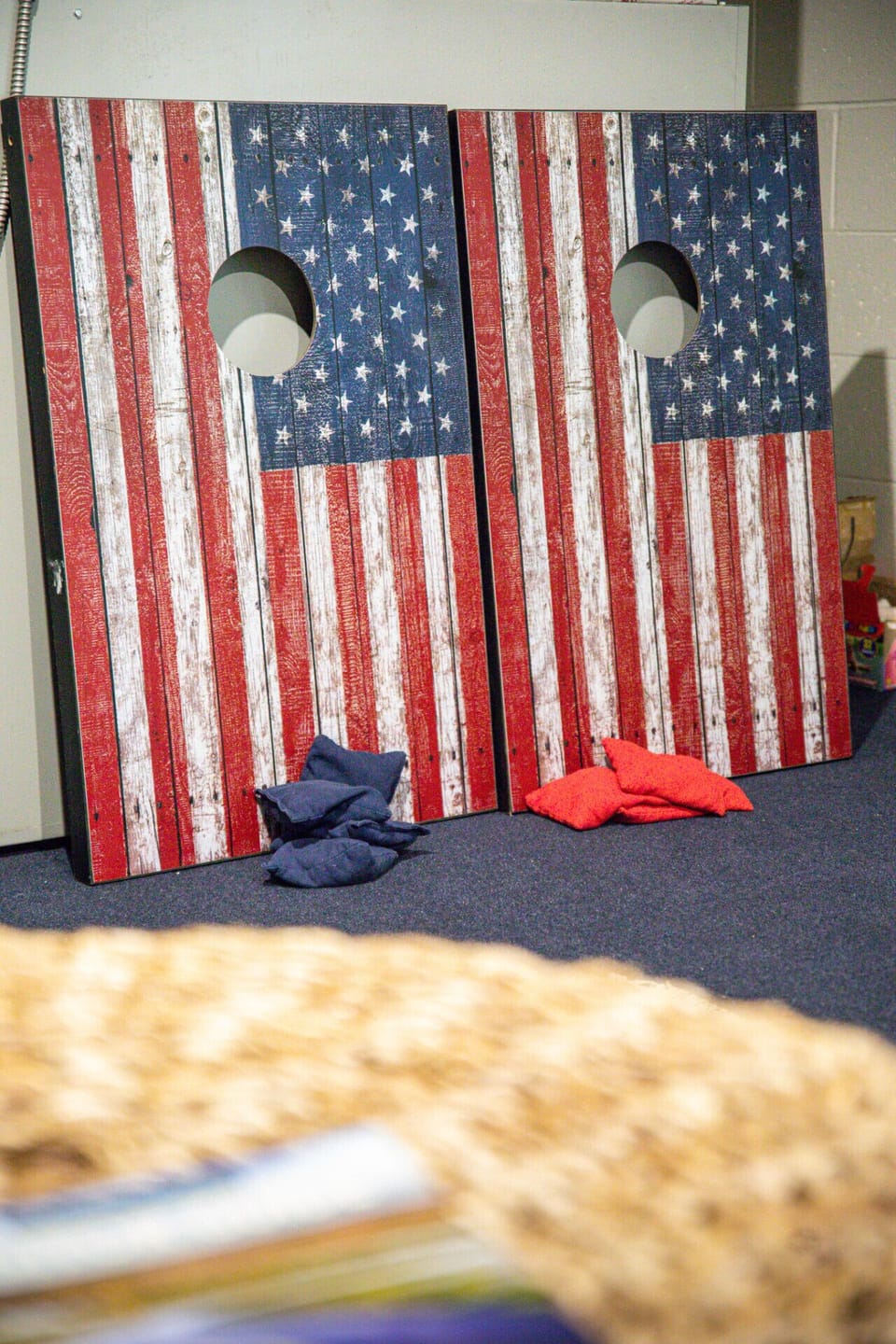 Enjoy our bean bag boards for some outside fun.