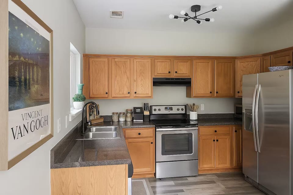 Spacious countertops and everything for meal prep