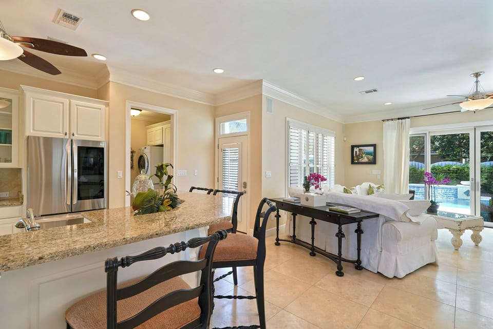 Tropical Dreams by the Sea - Destiny West - Kitchen & Living Room