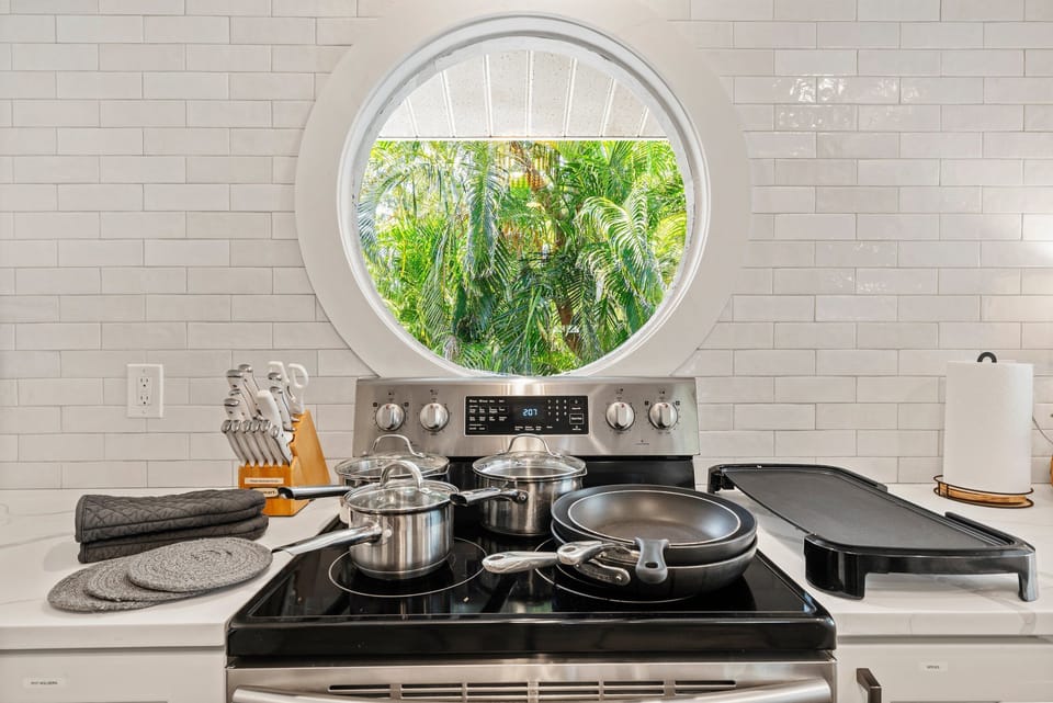 Fully stocked with all of the pots and pans that you will need!