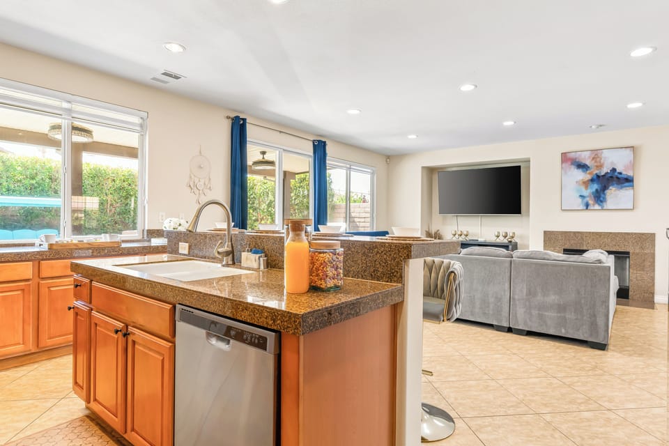 Ample counter space for meal prepping.