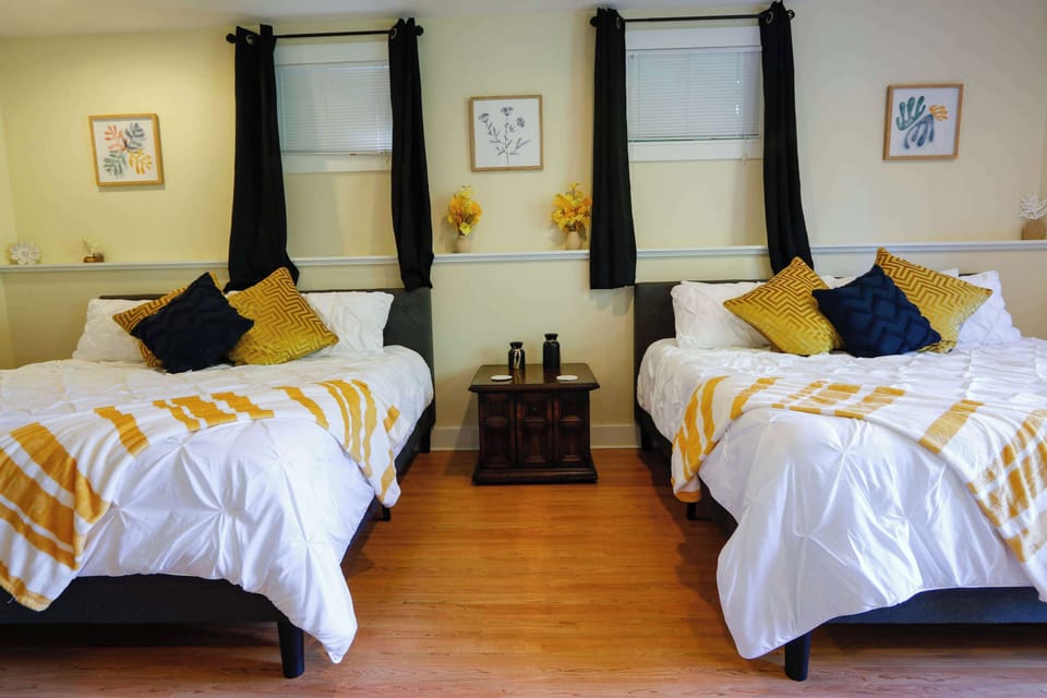 The fourth bedroom is spacious for with ample sleeping spaces.