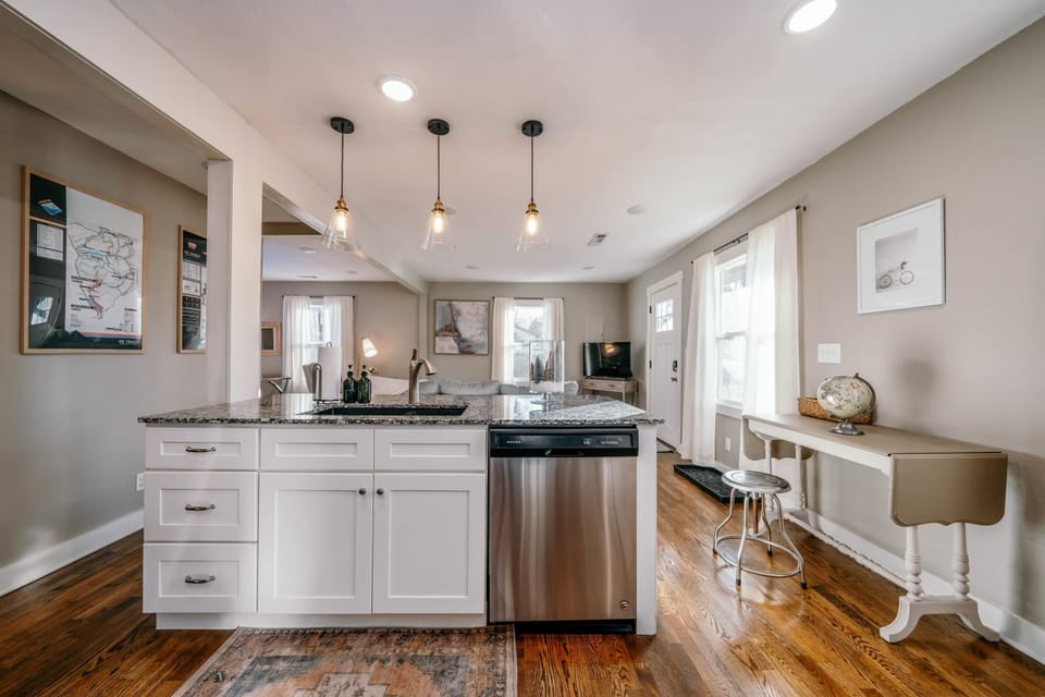 Open floor plan to not miss out on the fun