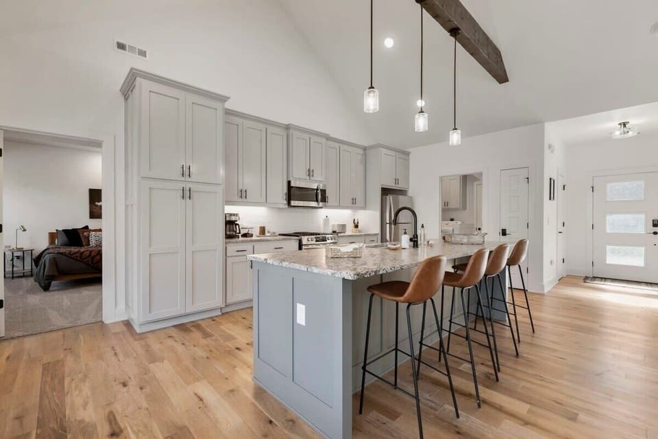 Sleek and modern kitchen.