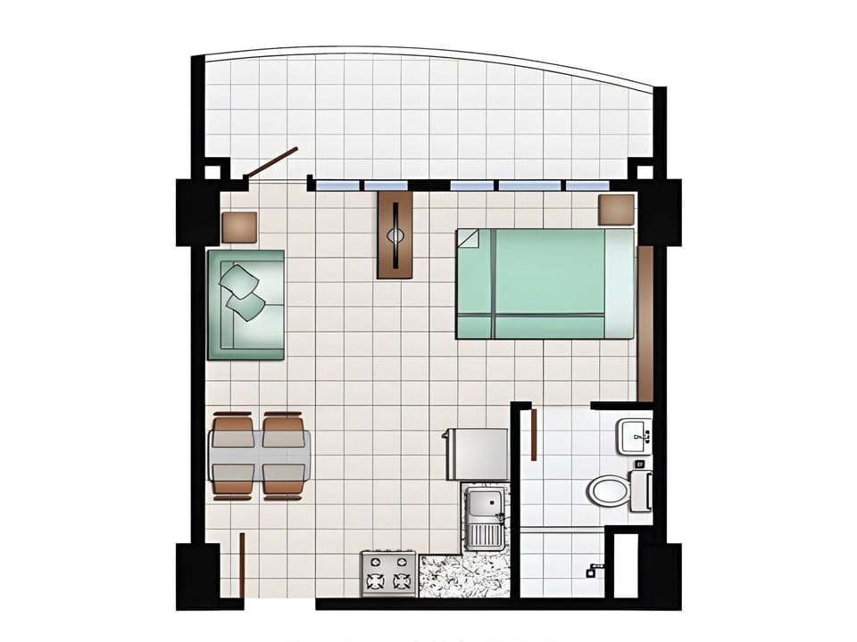 Condo, 1 Bedroom, Accessible, Balcony | Floor plan