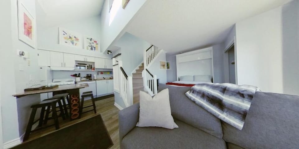 Standard Apartment, 2 Bedrooms, Balcony, Mountain View | Living area | 43-inch flat-screen TV with cable channels, fireplace