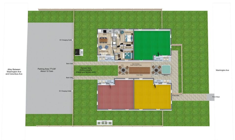 {Layout} 2213B is first on your left when you enter from the parking area.