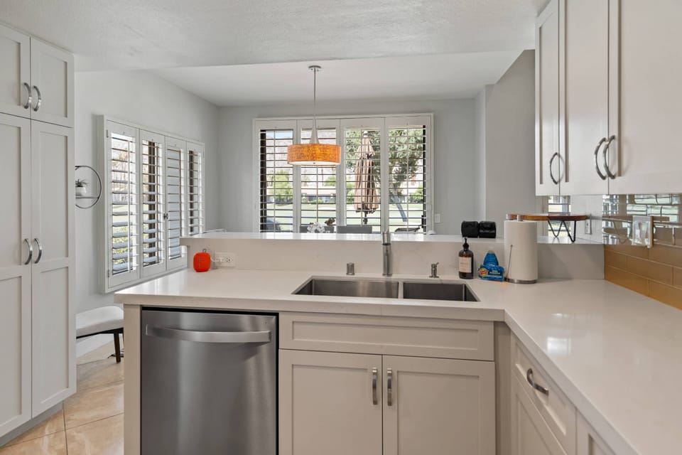 Sink and Dish Washer conveniently located in the kitchen