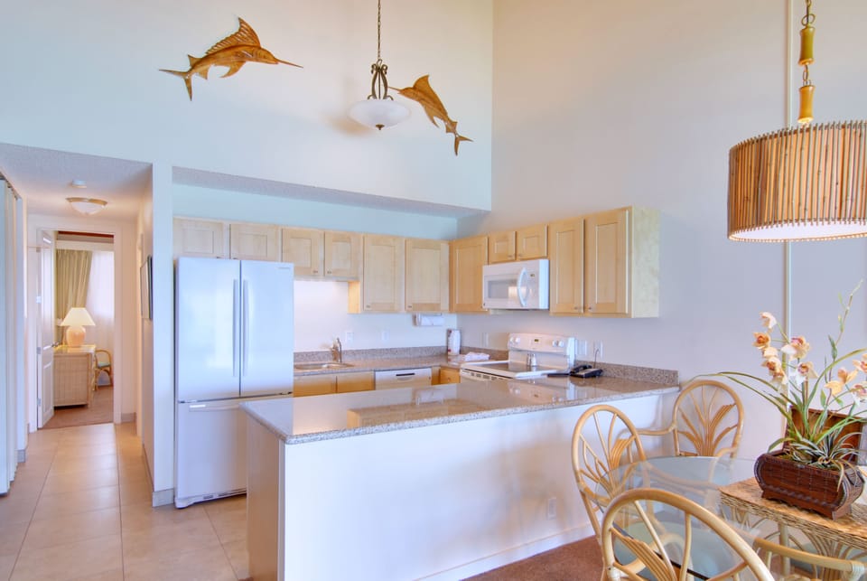 Beachfront Two Bedrooms | Private kitchenette | Coffee/tea maker, full-size fridge, microwave, oven