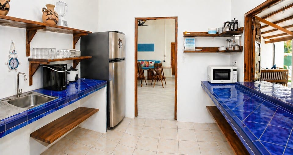 Fully equipped kitchen with everything you need for ten people.