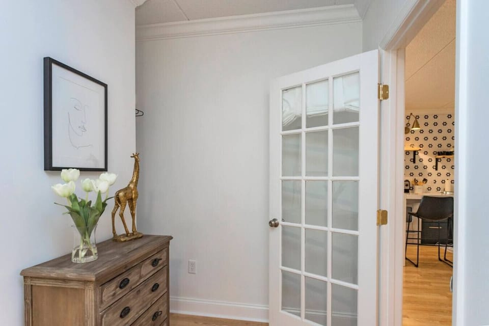 Unit 1 - Bedroom 2 with a Full over Full Bunk Bed + Single Trundle Bed. Smart TV and a dresser + closet to store your personal belongings.