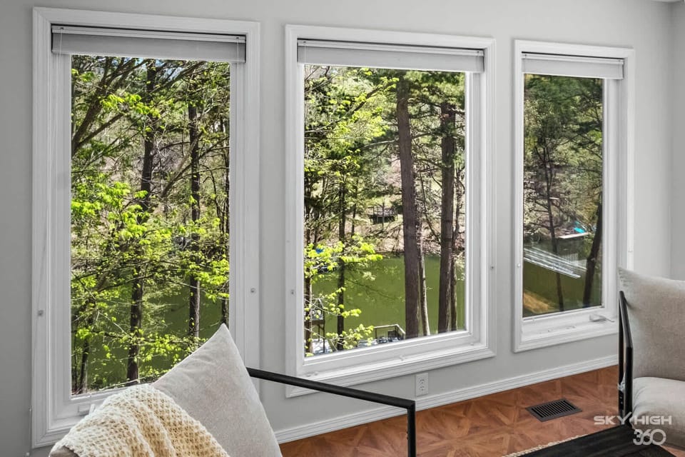 Sunroom facing the lake