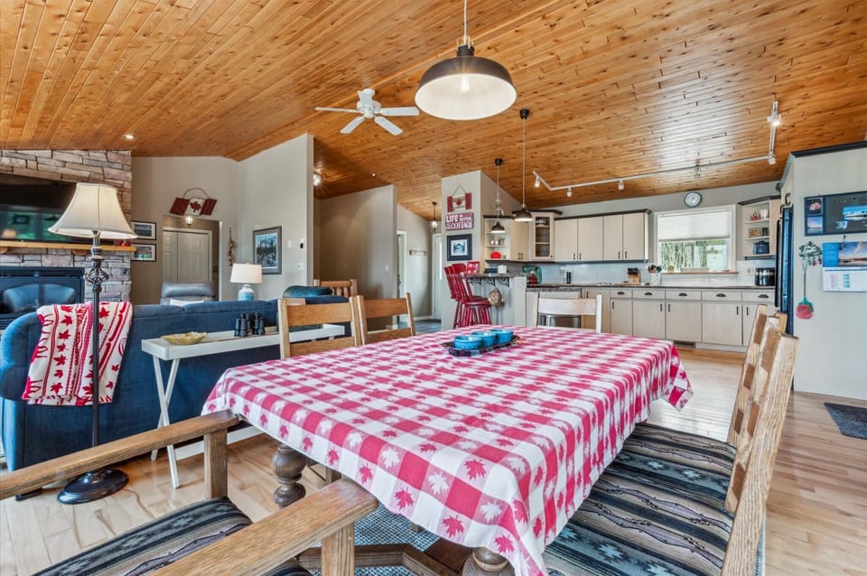 Gather around the table for meals, board games, or planning your next Bruce Peninsula adventure.