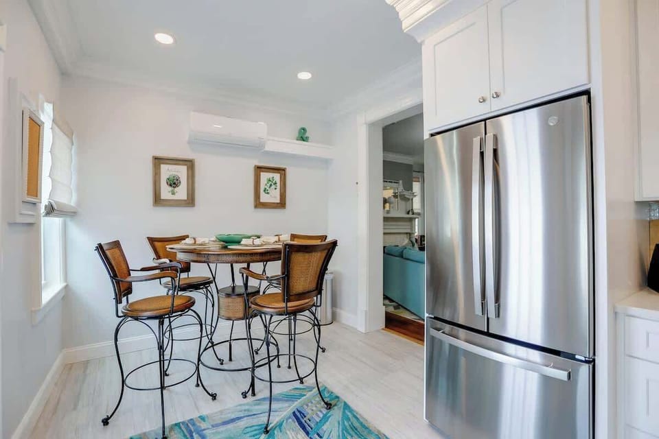 You can comfortably sit four on this table. Or you can enjoy a sip of coffee or tea at the balcony just a few feet to your left. This is truly a gem of a property.